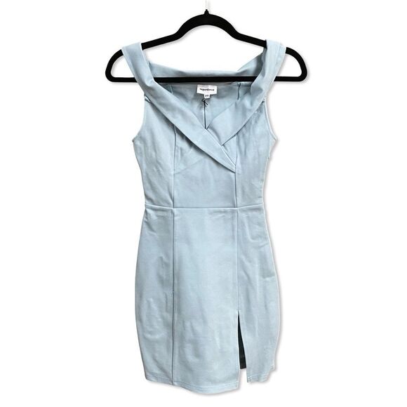 Superdown Naya Off Shoulder Dress Light Blue Off-Shoulder Mini Revolve XXS - Picture 4 of 7
